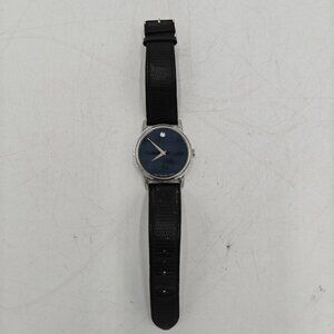 Movado Swiss Quartz Museum Watch Black Dial Sapphire Crystal Vintage EUC WORKS